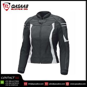 Veste en cuir de style vintage pour femme en noir imperméable au vent réfléchissant Patchwork-Designs Fashionable Racing Suit Motocross - Product Image 6