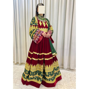 Vestido Afgano Tradicional de Alta Calidad, Pieza Antigua Increíble, Vestido de Mujer Afgana con Diseño Zari, Hecho a Mano, Estilo Kuchi - Product Image 3