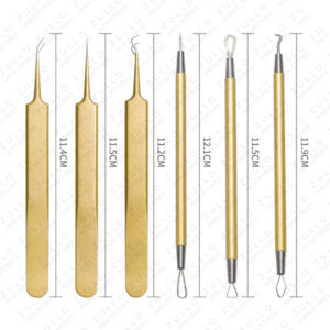 Kit Extractor de Acné y Puntos Negros Facial – Herramientas de Limpieza de Poros de Acero Inoxidable de 6 Piezas, Calidad Profesional con Etiqueta Personalizada - Product Image 5