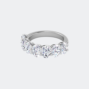 แหวนครึ่งวงกลมทรงรี 3.50CTW ประดับเพชรแบบ Prong Set - Product Image 2