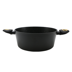 Casserole antiadhésive de qualité supérieure avec revêtement en granit, corps en aluminium épais, couvercle en verre trempé et poignée confortable - Product Image 4