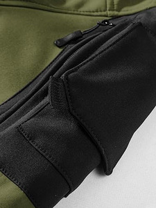 Men’s Stealth Black All-Weather <b>Shell</b> – Precision Engineered Softshell with Integrated Storm <b>Hood</b> Softshell <b>Jacket</b> - Product Image 5