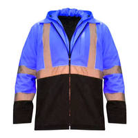 Veste de sécurité hivernale unisexe haute visibilité, imperméable, avec logo personnalisé, LED clignotante et réfléchissante, certifiée ANSI, pour travaux routiers - Meilleure vente