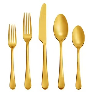 Ensemble de couverts de luxe en acier inoxydable, cuillère, fourchette, couteau, ensemble de couverts élégants, collection de vaisselle - Product Image 4