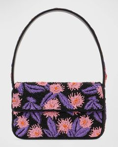 Bolso de Hombro Individual de Lujo para Mujer con Bordado Geométrico de Cuentas y Tachuelas, Bolso de Moda con Cierre de Aro y Cuentas Personalizadas para Otoño - Product Image 3