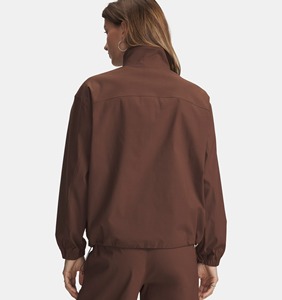 Conjunto de Chaqueta Cortavientos con Capucha para Mujer, Color Marrón, Manga Larga, Cierre de Cremallera, Ligero, de Poliéster, Informal, para Primavera - Product Image 2
