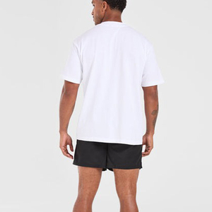 T-shirt Streetwear Léger en Polyester à Manches Courtes, Coupe Décontractée Épaules Tombantes, Tissu Tricoté Oversize – Vente en Gros - Product Image 5