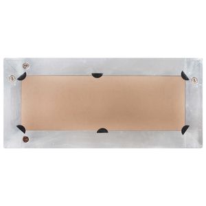 Miroir mural minimaliste Aviator 43,3 x 19,7 pouces, finition métal argenté - Product Image 5