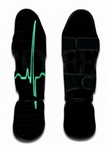 Protège-tibias en cuir de qualité supérieure pour MMA et Kickboxing, avec logo personnalisé, pour la protection des jambes, entraînement de Muay Thai et boxe pour les combattants - Product Image 5