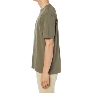 Camiseta Personalizada 100% Algodón para Hombre, Estilo Urbano, Color Verde Oliva Claro, Fabricante OEM, Fábrica de Sialkot, Informal, Lisa, Tejida, Estampada, de Secado Rápido - Product Image 3