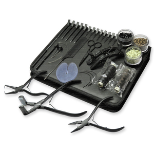 Pinzas para Extensiones de Cabello, Micro Anillas, Cuentas de Sujeción Fuerte, Herramienta de Prensado de Plumas, Lazo de Tracción Negro, Acero Inoxidable - Product Image 3