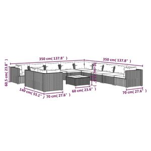 Conjunto de Muebles de Jardín Rectangulares Modulares Modernos para Patio y Recreación al Aire Libre - Product Image 6