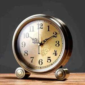 Round Black Frame <b>Clock</b> with Spiral Base Elegant Arabic Numerals Classic Artistic Home Office Timepiece - Product Image 5