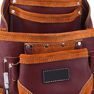 Wholesale Best Selling Made Pakistan Multi-Purpose Heavy-Duty Leather Waist <b>Tool</b> <b>Bag</b> High Quality OEM Customizable Waterproof - Product Image 6