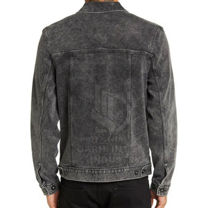 Factory Manufacture New Arrival Casual Winter <b>Men</b> Jeans <b>Jacket</b> Front Logo Customized Wholesale 100% Cotton <b>Long</b> Sleeve - Product Image 6