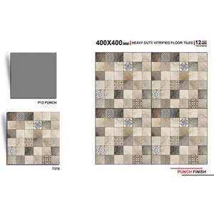 Carreaux de sol en céramique 400x400mm (16x16) en porcelaine numérique 9mm, robustes et modernes, pour hall et salle de bain, vente en gros, prix compétitif - Product Image 5