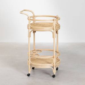 Carrito de bar de ratán tejido a mano, precio directo de proveedor, carritos para vinos y cócteles, carritos para bebidas y comida - Product Image 3