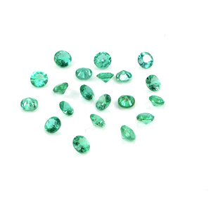 Esmeraldas naturales de Zambia calibradas, redondas de 2.5 mm, piedras preciosas facetadas sueltas para la fabricación de joyas, listas para usar. - Product Image 4