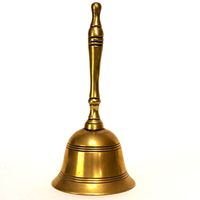 Authentic Brass Hand Bell Crafted By Skilled Makers For Ritualistic And Decorative Needs