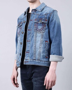 Latest Design Cheap Wholesale Hot Selling Fancy <b>Men's</b> <b>Denim</b> <b>Jacket</b> Cotton Fully Customized Vintage Breathable Short <b>Jacket</b> - Product Image 2