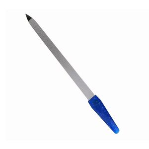 Thin Blue Handle Luxury Stainless Steel Nail File with Pointed Tip for Professional Salon Tools Kit Home Use - Product Image 1