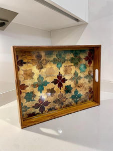 Plateau en bois de rangement, meilleure qualité, best-seller, durable, écologique, pour servir, décoratif, pour la maison, la cuisine, design et style - Product Image 4