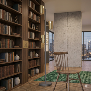 Lampe de sol intérieure 120V LED à commande par bouton, en métal Lumetal du Vietnam, 3000K (blanc chaud), dimmable, haute luminosité, IP20, IRC 80 - Product Image 2