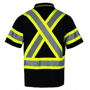 Vêtements de travail industriels miniers personnalisés, vêtements de travail vert orange, polo de sécurité, t-shirt fluorescent réfléchissant - Product Image 5