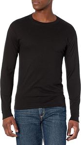 T-shirt à manches longues pour homme en coton de haute qualité 250 g/m², couleur unie, coupe ample, épais, avec logo personnalisé, vente en gros - Product Image 3