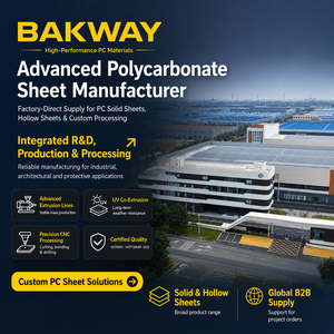 BAKWAY Plaque <span class=keywords><strong>alvéolaire</strong></span> en <span class=keywords><strong>polycarbonate</strong></span> 6mm 8mm 10mm, protection UV, pour panneau de toiture de serre - Vente en gros - Product Image 5
