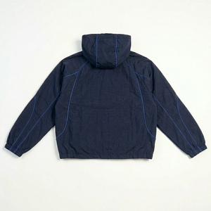 Conjunto de Chaqueta Cortavientos Azul Marino con Capucha para Hombre, Personalizado al por Mayor, de Secado Rápido, Poliéster, Deportivo, Traje de Chándal para Otoño, Fabricante de Ropa Urbana - Product Image 3