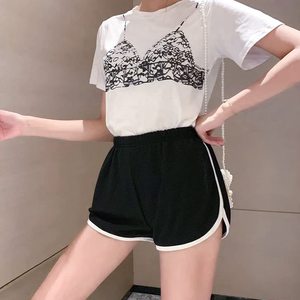 Gym <b>Running</b> Yoga Shorts High Waist Elastic Waist Breathable Waterproof Quick Dry Eco-Friendly Polyester Spandex Training Workout - Product Image 6