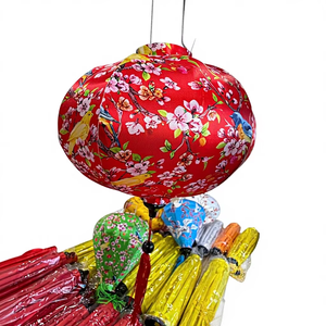 Classic Hanging <b>Bamboo</b> Silk <b>Lantern</b> for Traditional Cultural and Festival Decor Traditional hanging silk <b>bamboo</b> <b>lantern</b> - Product Image 1