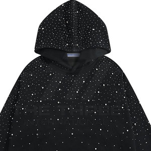 Sudadera con Capucha de Moda Casual para Hombre con Pedrería, 100% Algodón, Transpirable, Ecológica, Diseño Premium, Tela Suave, Ropa Urbana - Product Image 3