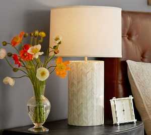Luxury Bone Inlay Nordic Modern LED <b>Table</b> Lamp <b>Blue</b> Living Room <b>Bedside</b> Lamp Dimmable from india arif handicrafts handmade - Product Image 2