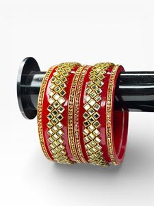 Auténtico Juego de Brazaletes de Acrílico con Diseño 2026, Borde de Perlas, Bañado en Oro, Moderno, para Bodas, Uso Festivo, Precio al por Mayor - Product Image 3