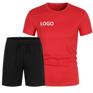 Top Quality Wholesale Summer Wear New Arrival Men <b>Sets</b> Short Sleeve T Shirt and Shorts Solid Color Men's Clothing Men's <b>Sets</b> - Product Image 6