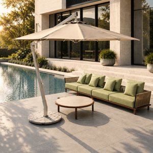 <span class=keywords><strong>Parasol</strong></span> en aluminium pour piscine extérieure, résistant aux UV, avec base en marbre <span class=keywords><strong>de</strong></span> 160 kg, pour hôtel, bord <span class=keywords><strong>de</strong></span> piscine, villa, jardin - Product Image 1