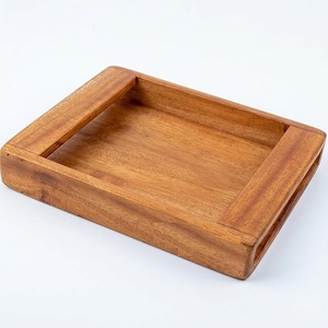 Trusted Manufacturer Deluxe Wooden Serving <b>Tray</b> With Strong Base For Serving Breakfast <b>Snacks</b> And Tea Conveniently - Product Image 6