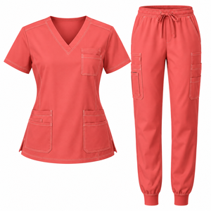 Uniformes Médicos Personalizados de Enfermería Unisex con Bolsillos, Pantalones Deportivos para Hospital, Conjunto de Uniforme Médico OEM, Tejido Transpirable - Product Image 6