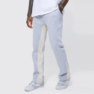 Custom Logo Design High Waist <b>Men's</b> Casual Flare Trousers Breathable Quick Dry 100% Polyester Fabric Elastic Waist Customizable - Product Image 1