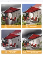 Auvent rétractable motorisé en aluminium, style simple, pliable, antirouille, pour maison et jardin, vente en gros