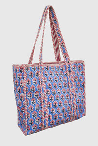Sac fourre-tout bohème en toile avec motif floral rose, ouvert en dessus, sac de shopping pour femme, utilisable toute l'année - Product Image 2