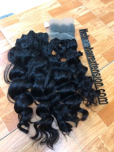 Cheveux vierges vietnamiens 100% - Extensions de cheveux tissées à la machine, double trame - Product Image 6