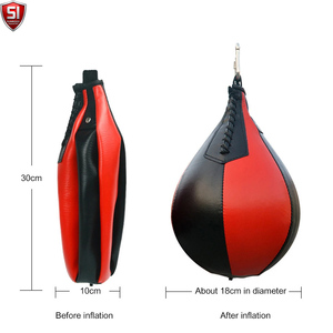 กระสอบทรายซ้อมมวยแบบแขวน หนัง PU สีดำส้ม สำหรับฝึกซ้อม - Product Image 5