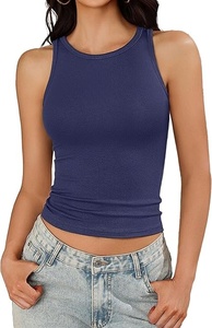 women slim fit casual tank top Womens quick dry gym tank top sleeveless <b>athletic</b> training wear - Product Image 6