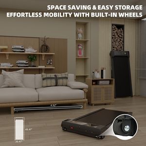 ลู่วิ่งไฟฟ้าแบบพกพา 1.0 แรงม้า สำหรับวางใต้โต๊ะ พร้อมระบบปรับความชัน เหมาะสำหรับใช้ในบ้าน/สำนักงาน เครื่องเดิน-วิ่งออกกำลังกาย รุ่น 242 - Product Image 3