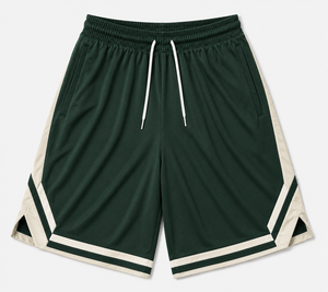 Pantalones Cortos de Baloncesto Verdes Personalizados, Pantalones Cortos Deportivos de Poliéster que Absorben la Humedad, Pantalones Cortos Deportivos para Gimnasio - Product Image 6