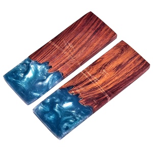 Cuchillos de Acero Inoxidable de Alta Calidad con Resina Epoxi, Cuchillos de Camping, Suministros OEM, Hoja de Acero de Damasco, Madera Estabilizada, Grado Industrial - Product Image 3