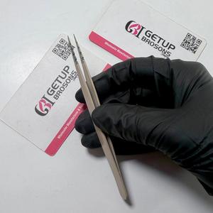 GETUP BROSONS IMPEX Pince à épiler pour cils en acier inoxydable antistatique de précision, nouveau style, pointe lisse 10 mm, logo personnalisé - Product Image 4